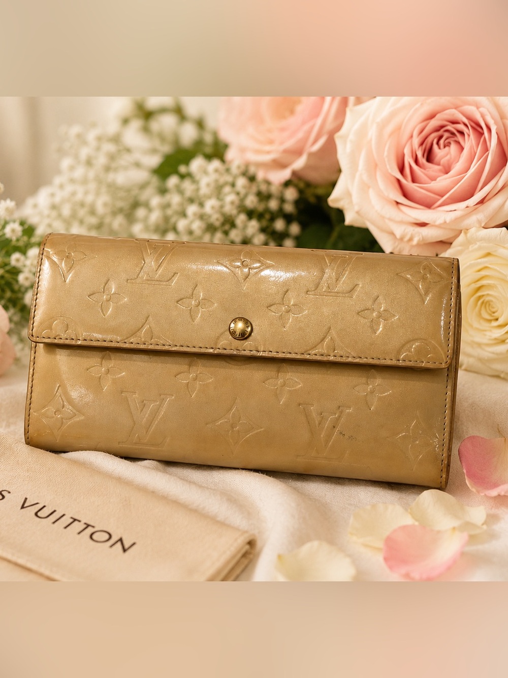 Louis Vuitton Sarah Wallet – Monogram Vernis Patent Leather